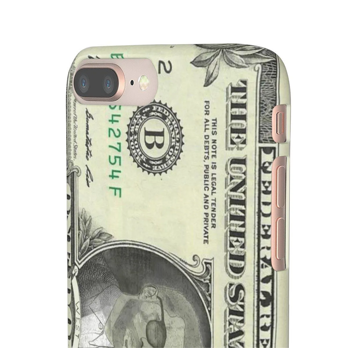 Kanye West President face on 1 dollar bill case iPhone Snap Case