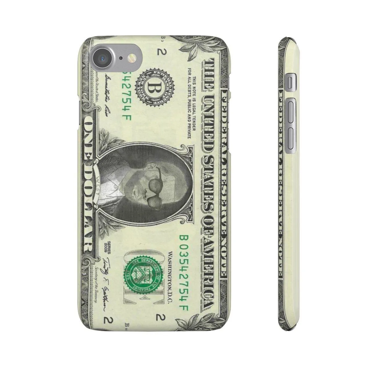 Kanye West President face on 1 dollar bill case iPhone Snap Case