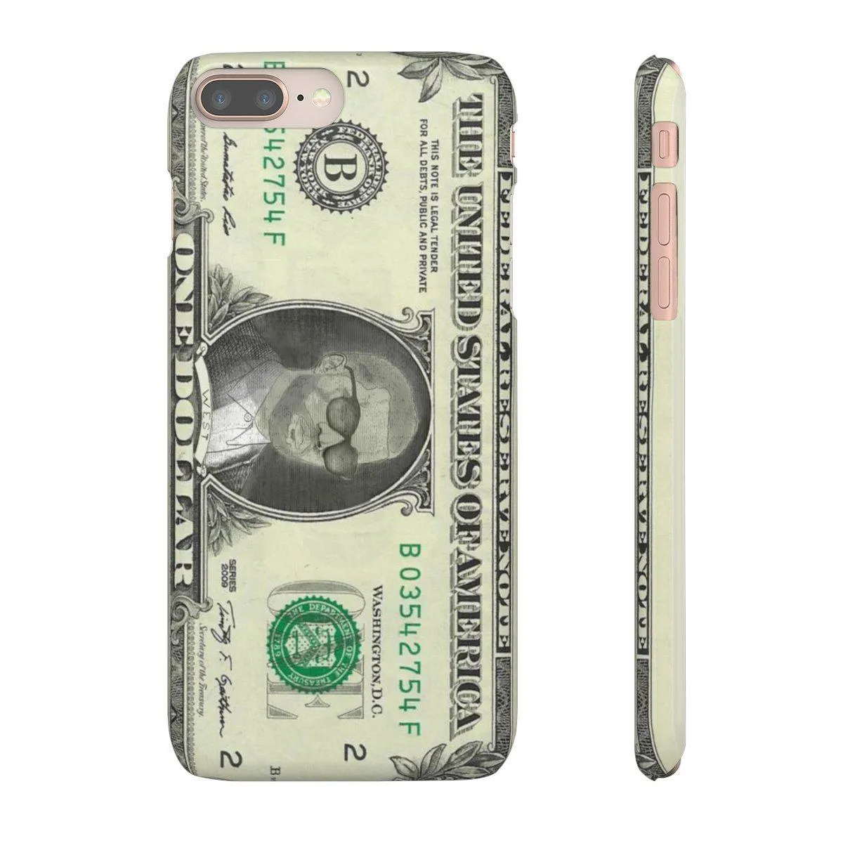 Kanye West President face on 1 dollar bill case iPhone Snap Case