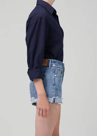 KAYLA SHRUNKEN SHIRT IN NAVY