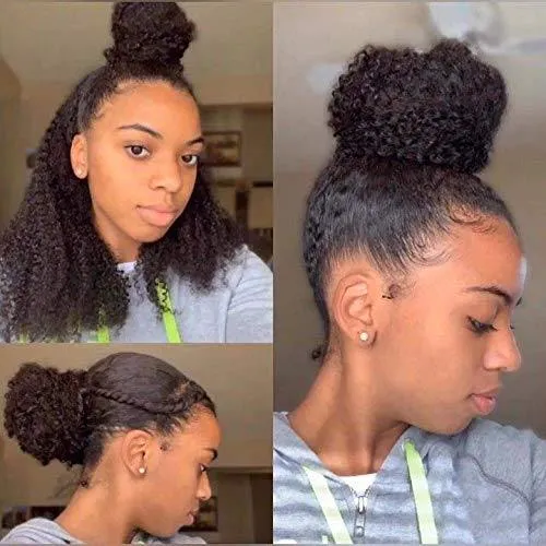 Kinky Curly Clip In Hair Extensions Human Hair