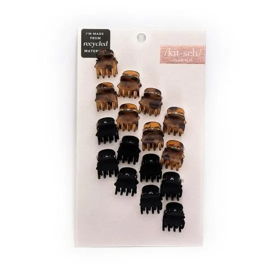 Kitsch Recycled Plastic Mini Classic Claw Clip - 16pc