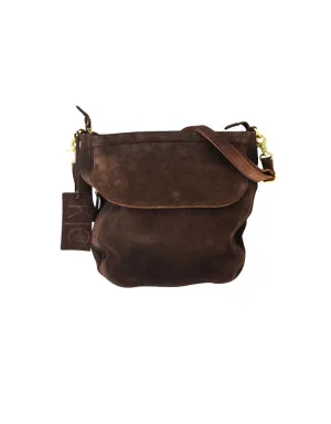 KJC Asher Convertible Suede Backpack Tote in Chocolate