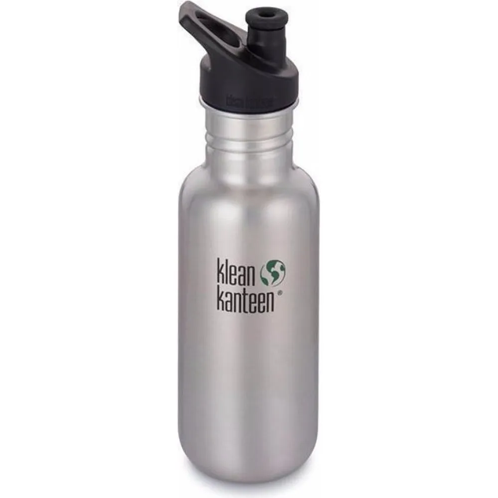 Klean Kanteen Classic 532ml (18oz) Water Bottle - Sports Cap
