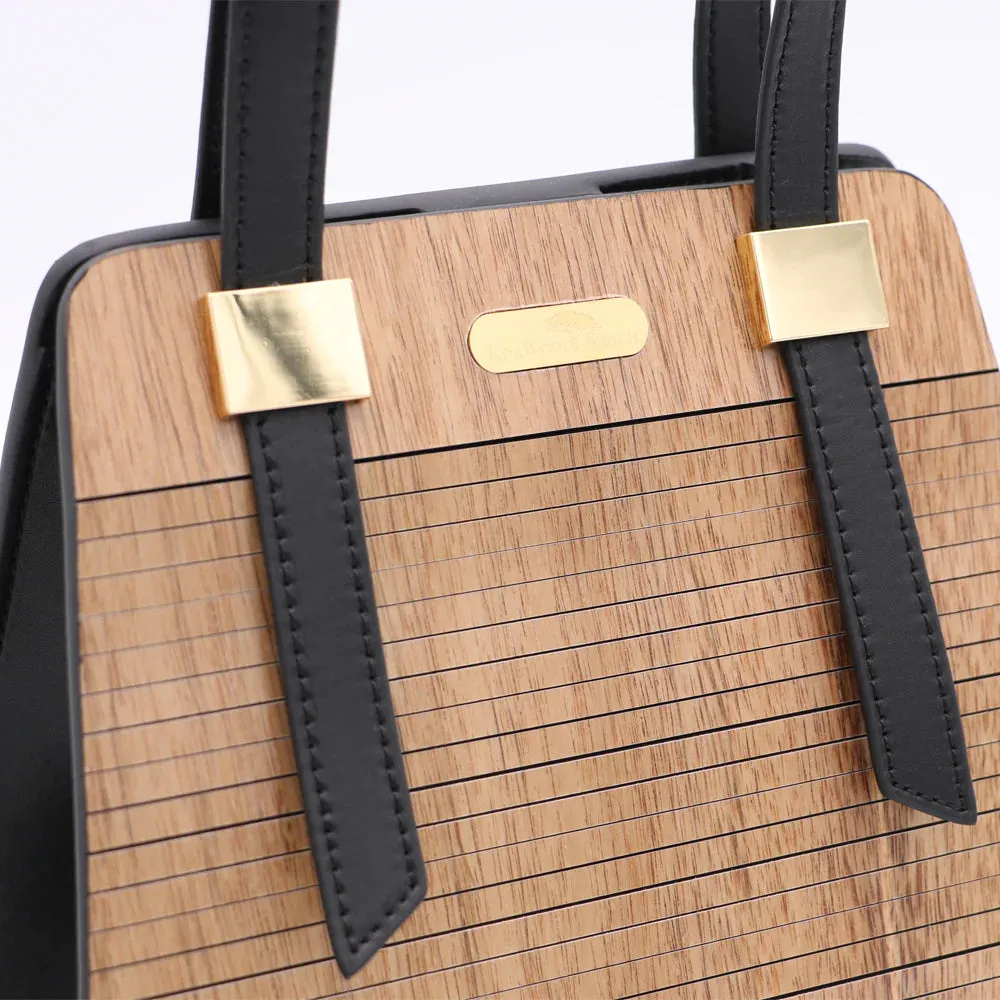 KoaWood Ranch Hawaii Acacia Wood Top Handle Handbag