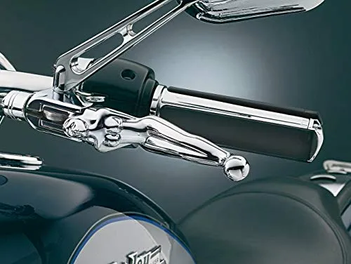 Kuryakyn 1049 Motorcycle Handlebar Accessory: Girl Silhouette Clutch and Brake Trigger Levers for 1996-2017 Harley-Davidson Motorcycles with Cable Clutch, Chrome, 1 Pair