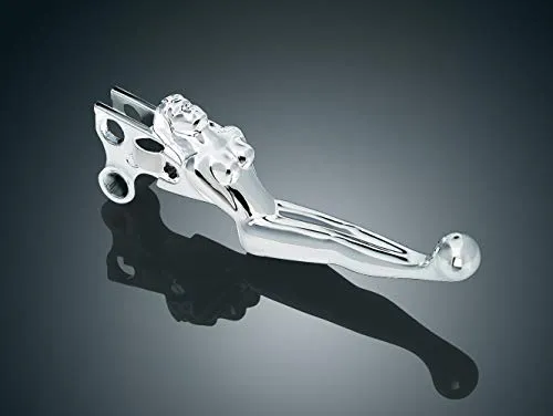 Kuryakyn 1049 Motorcycle Handlebar Accessory: Girl Silhouette Clutch and Brake Trigger Levers for 1996-2017 Harley-Davidson Motorcycles with Cable Clutch, Chrome, 1 Pair