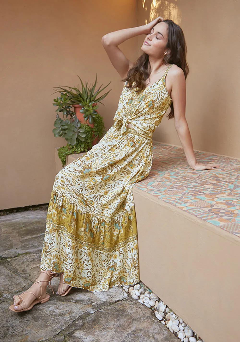 La Botani Cami Top - Light Moss