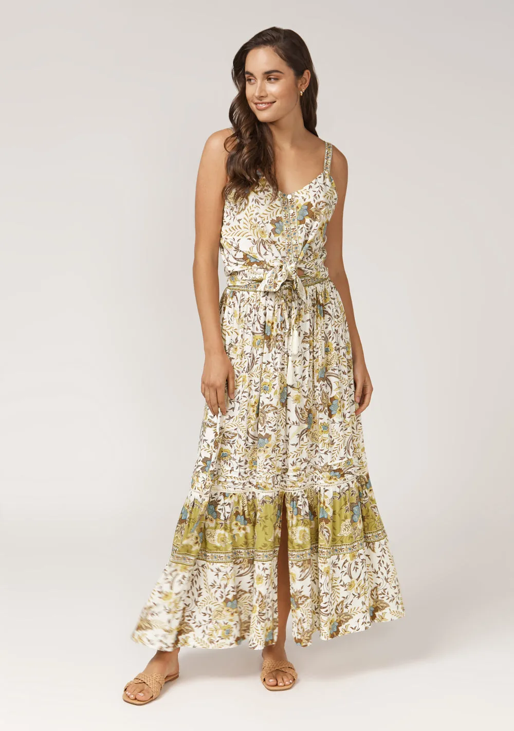 La Botani Cami Top - Light Moss