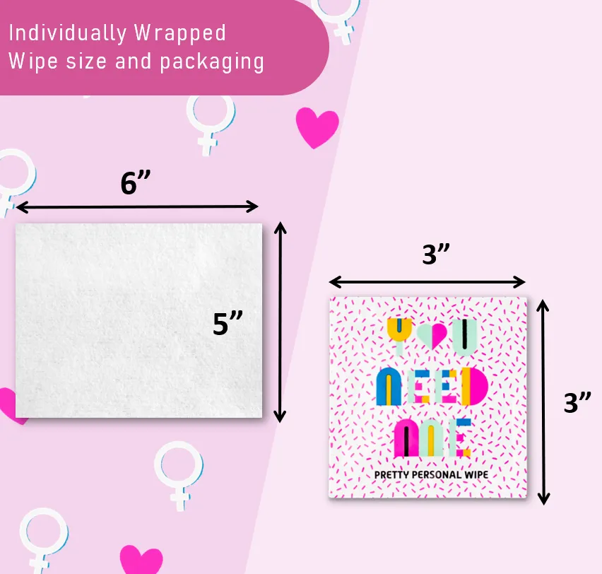 LA Fresh Feminine Hygiene Wipes Individual Wrapped