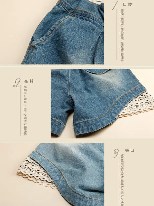 lace trim shorts