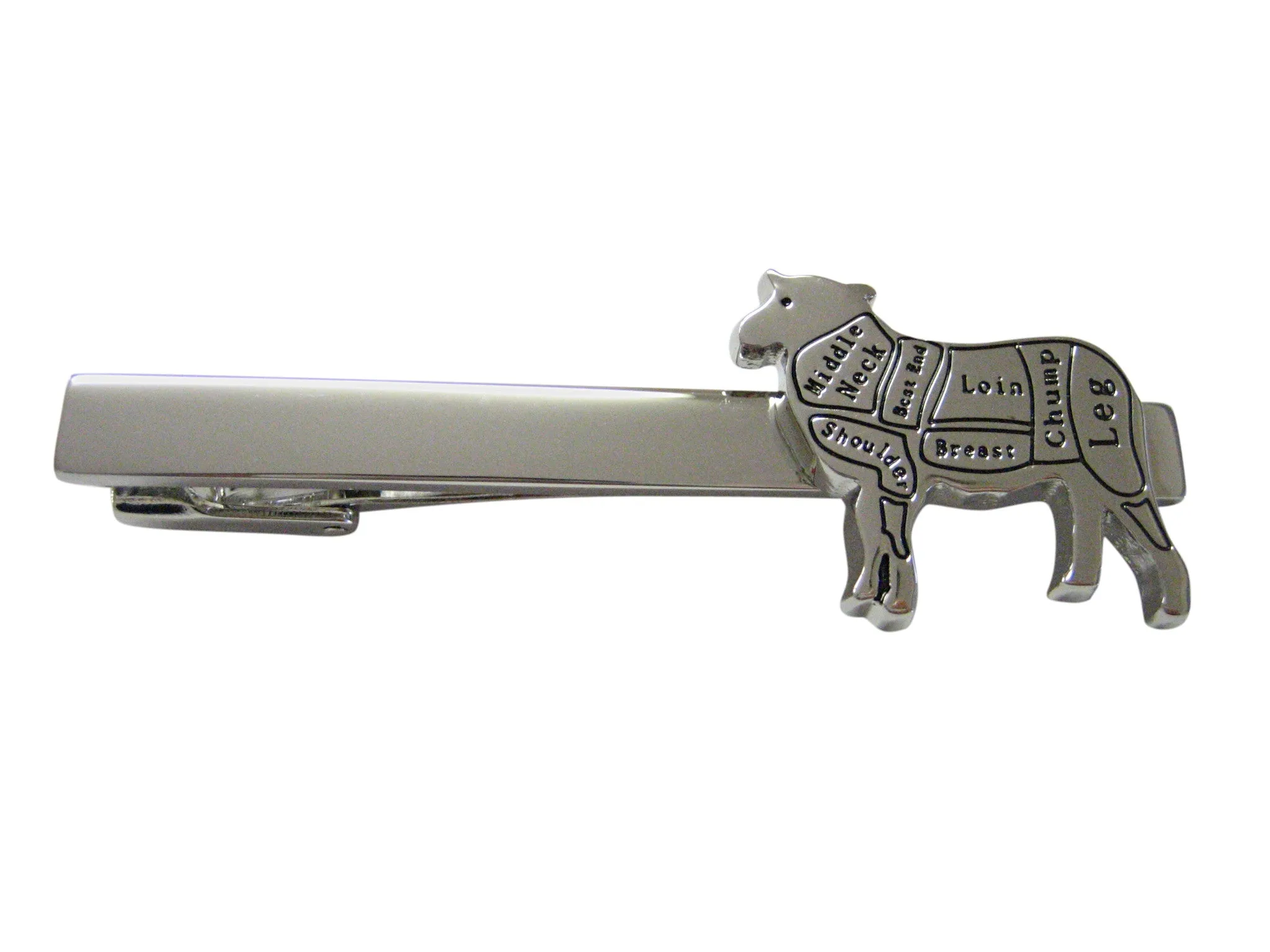 Lamb Butchers Cut Square Tie Clip