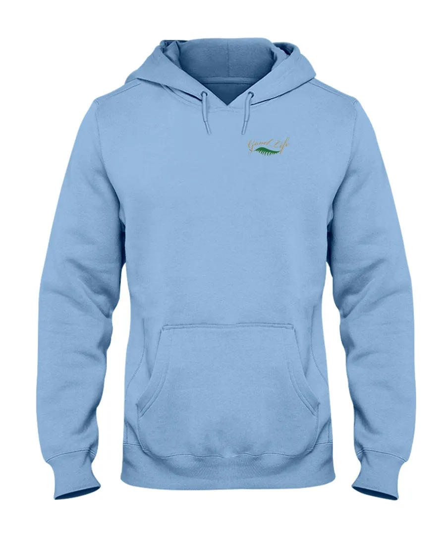 Latitude Attitude Caribbean Map Back Print Beach Hoodie