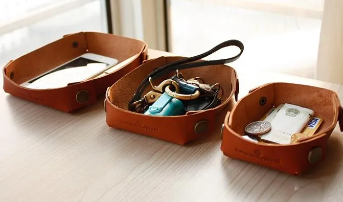 LEATHER Women PERSONALIZED Valet Tray HANDMADE GIFT CUSTOM Wallet Tray