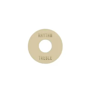 Les Paul/SG Ivory Toggle Poker Chip Switch Plate, w/Gold Imprint