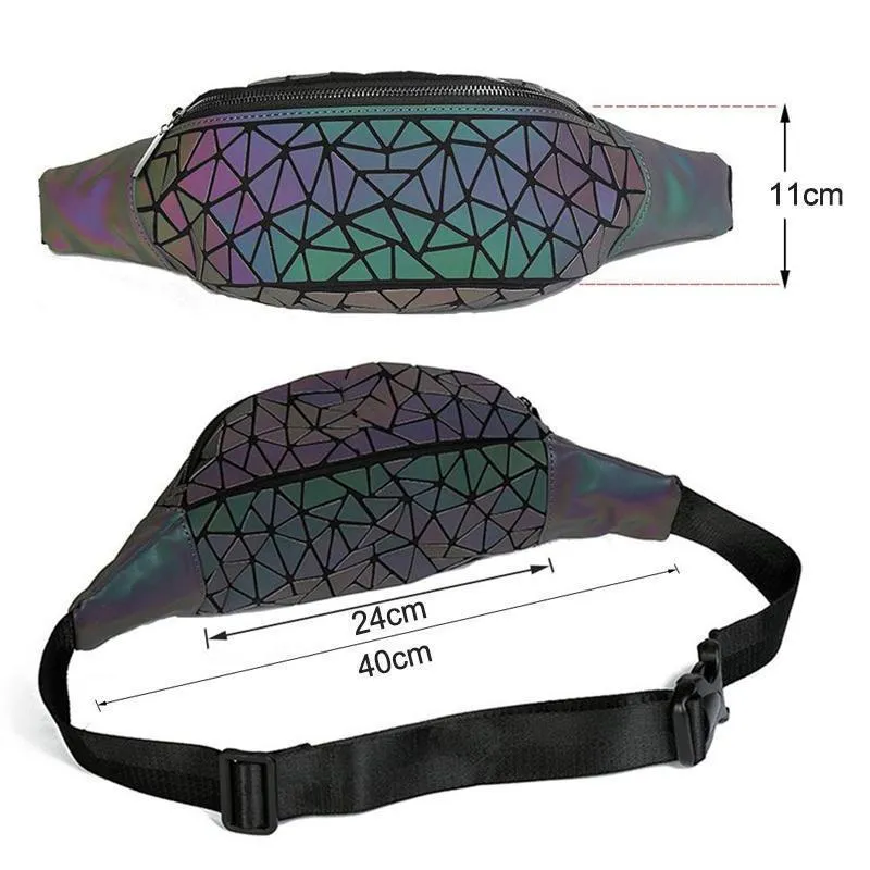 Leuchtende Tasche mit geometrischem Stil