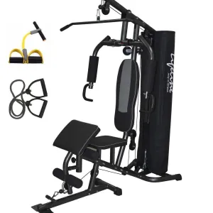 Lifeline Home Gym Fitness Machine Deluxe 005 For Workout At Home Bundles With Resistance Band and Pull Reducer || Available on EMI