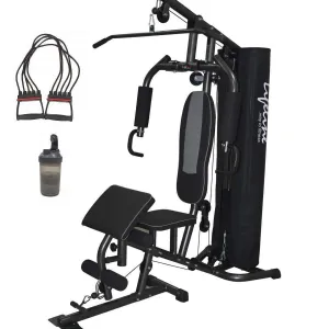 Lifeline Home Gym Machine Deluxe 005 For Workout At Home Bundles With Chest Expander and Shaker Bottle || Available on EMI