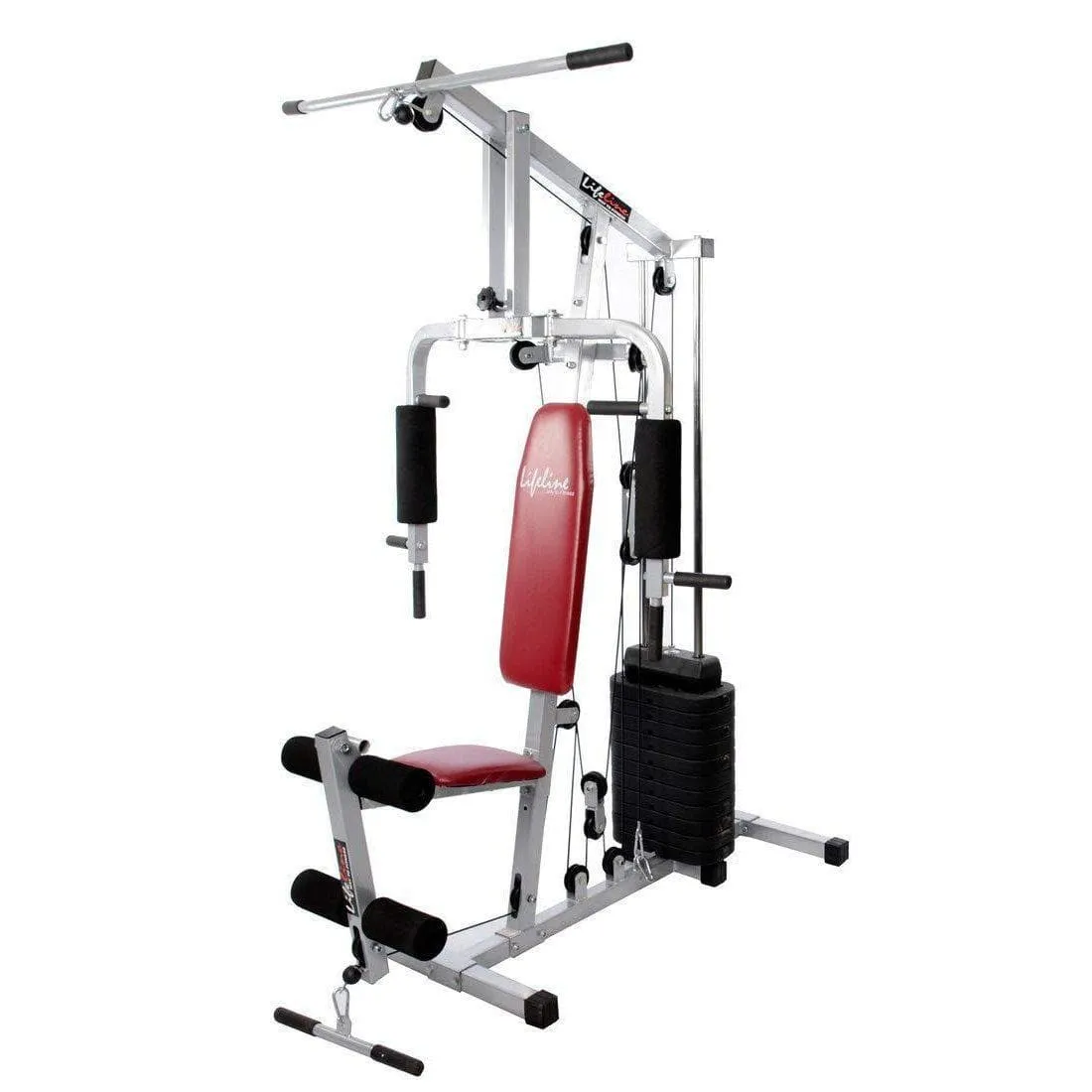 Lifeline Home Gym Set 002 For Workout At Home Bundles With Chest Expander, Gym Gloves and Fitness Curve Bench 5501A || Available on EMI