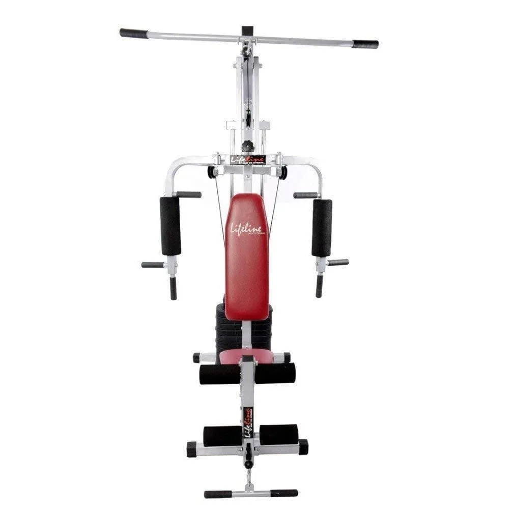 Lifeline Home Gym Set 002 For Workout At Home Bundles With Chest Expander, Gym Gloves and Fitness Curve Bench 5501A || Available on EMI
