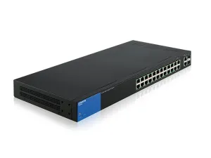 Linksys Lgs326 Mp Switch Metalico Rack Capa2 24 Puertos Poe Gigabit Sfp