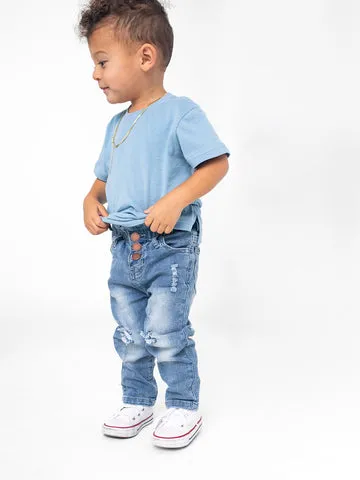 Little Bipsy Paperbag Waist Denim - Light Wash