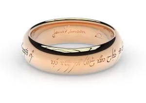 Little Elvish Love Ring Red Gold
