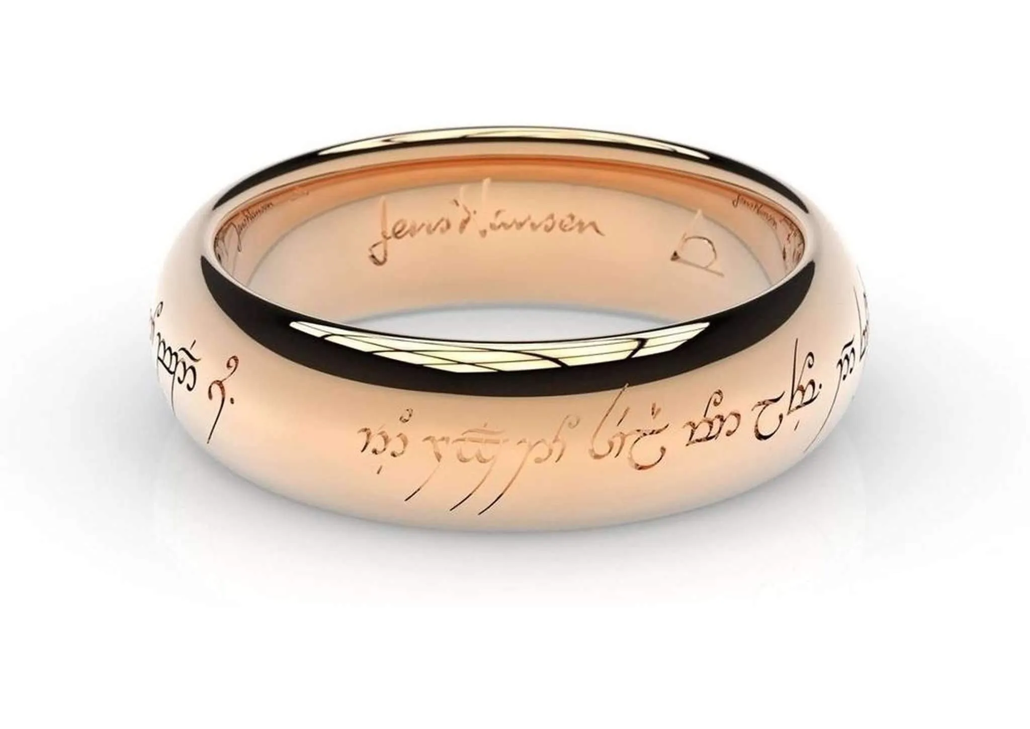 Little Elvish Love Ring Red Gold