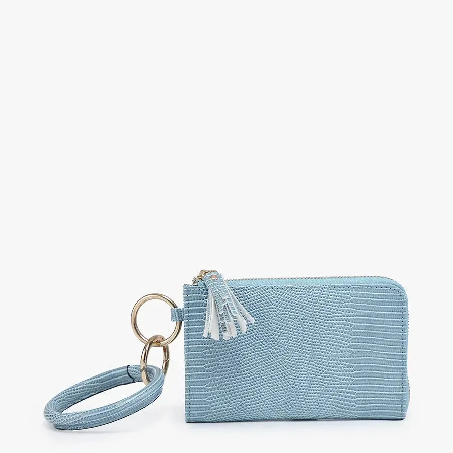 Liv Lizard Bangle Wristlet-Blue