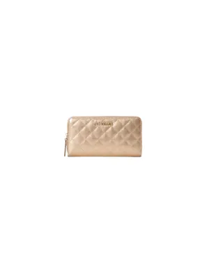 LONG ZIP ROUND WALLET HONEY METALLIC