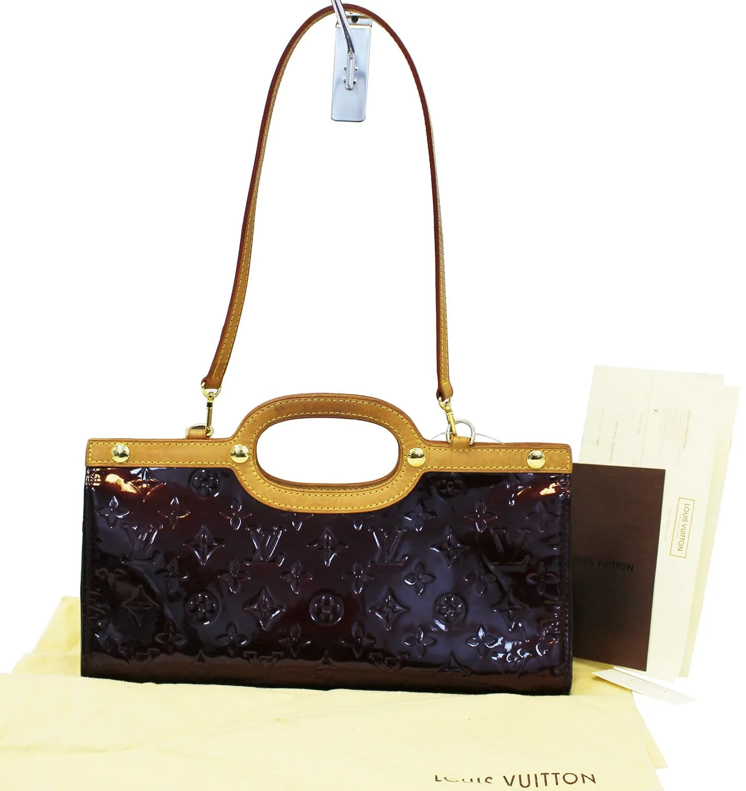 LOUIS VUITTON Amarante Vernis Roxbury Drive Bag