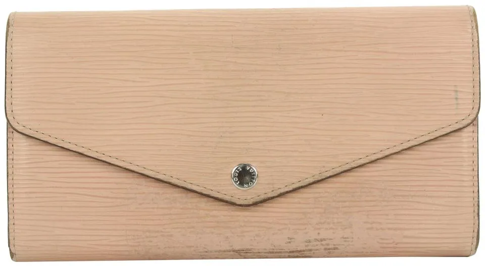 Louis Vuitton Blush Pink Epi Leather Sarah Long Flap Wallet 18lvs18