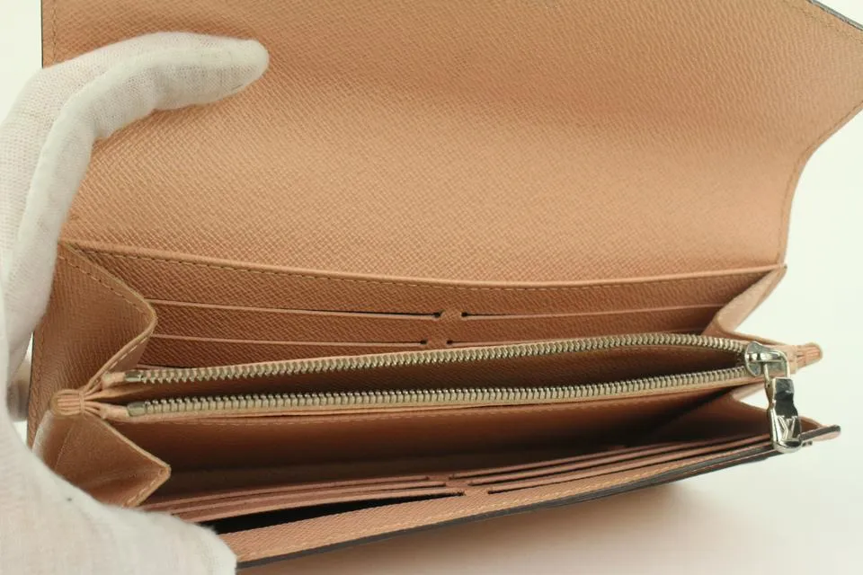 Louis Vuitton Blush Pink Epi Leather Sarah Long Flap Wallet 18lvs18