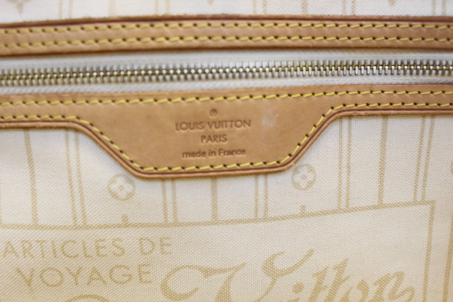 LOUIS VUITTON Damier Azur Neverfull MM Tote Bag