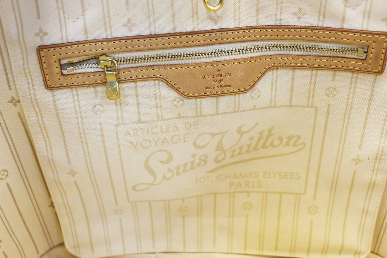 LOUIS VUITTON Damier Azur Neverfull MM Tote Bag