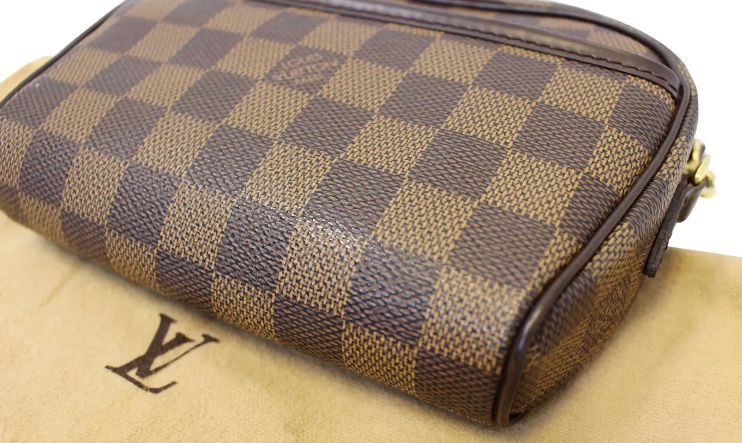 LOUIS VUITTON Damier Ebene Pochette Ipanema Shoulder Crossbody Bag