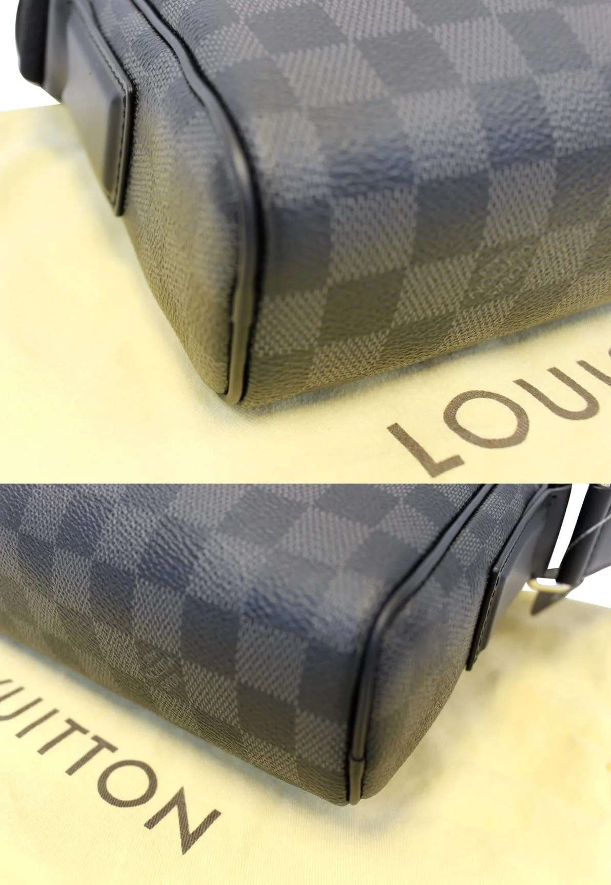 LOUIS VUITTON Damier Graphite Dayton Reporter PM Shoulder Bag