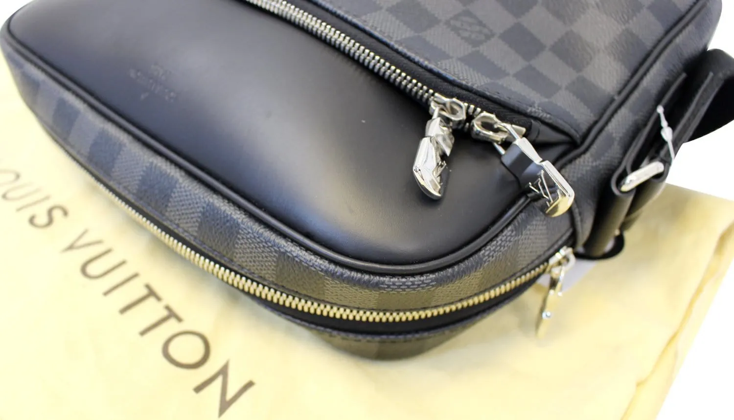 LOUIS VUITTON Damier Graphite Dayton Reporter PM Shoulder Bag