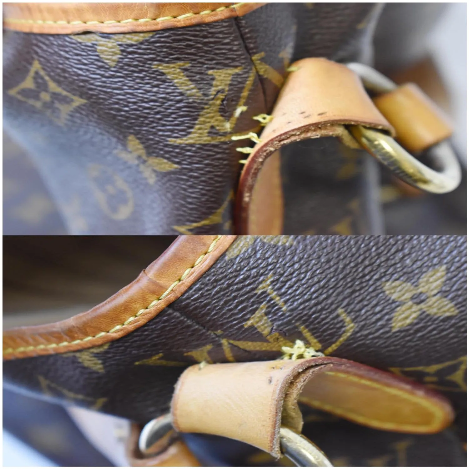 LOUIS VUITTON Delightful GM Monogram Canvas Shoulder Bag Brown