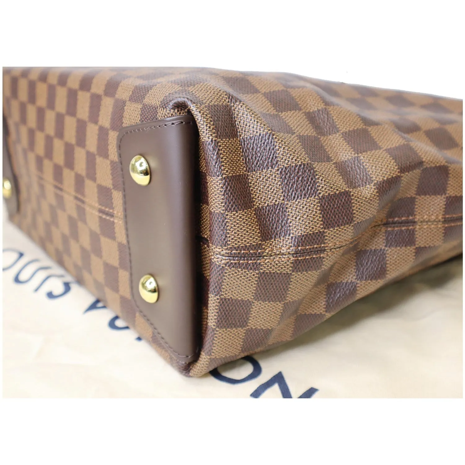 LOUIS VUITTON Duomo Hobo Damier Ebene Shoulder Bag Brown