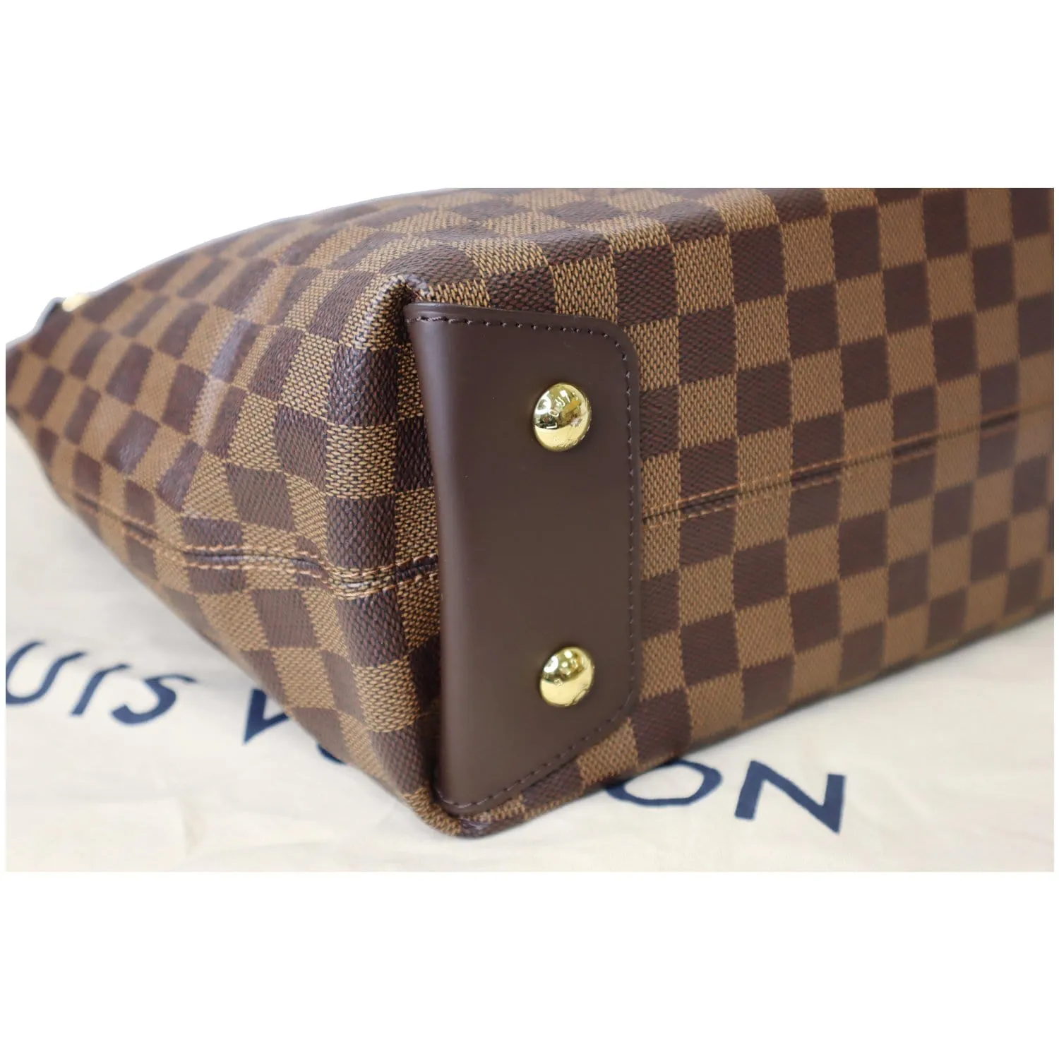 LOUIS VUITTON Duomo Hobo Damier Ebene Shoulder Bag Brown