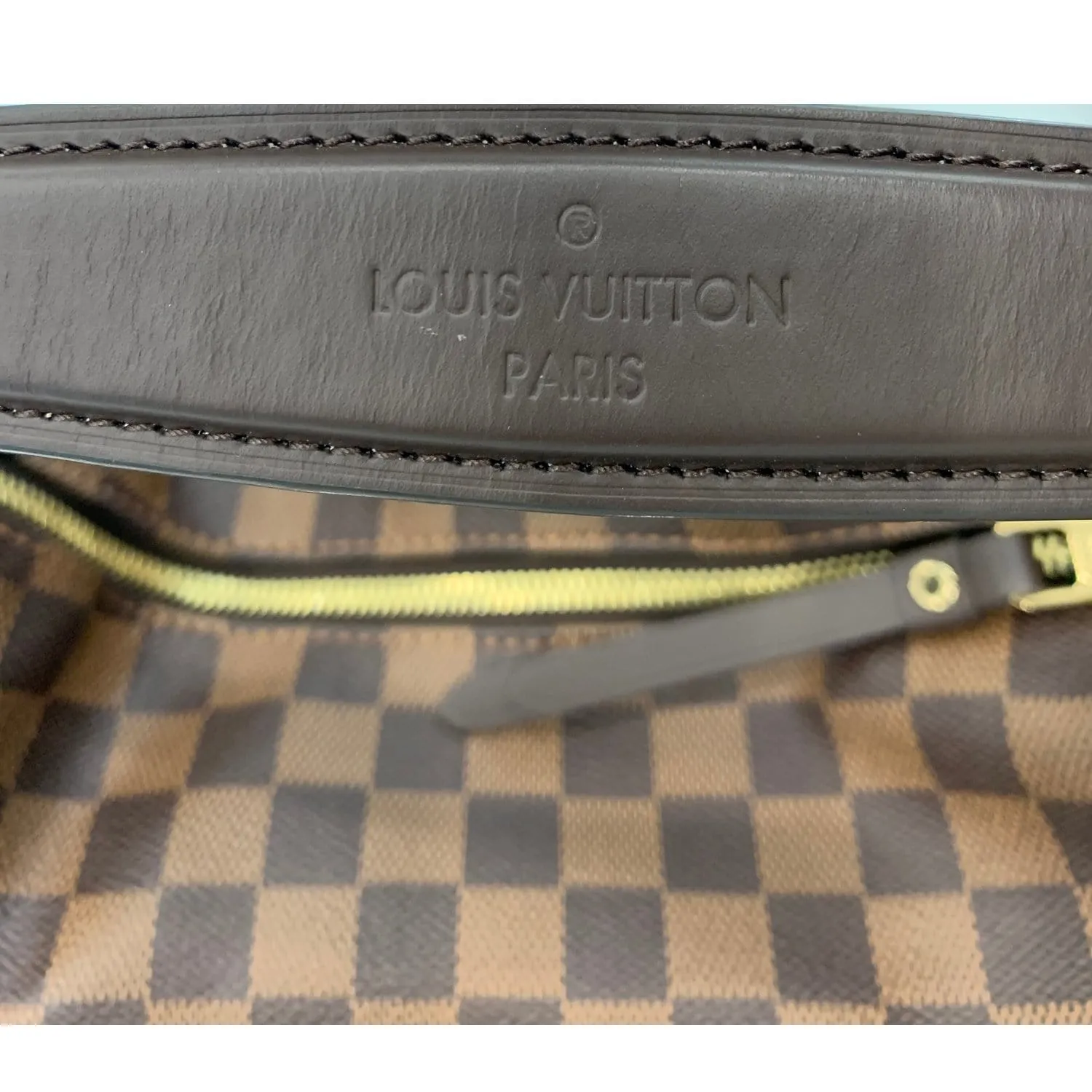 LOUIS VUITTON Duomo Hobo Damier Ebene Shoulder Bag Brown