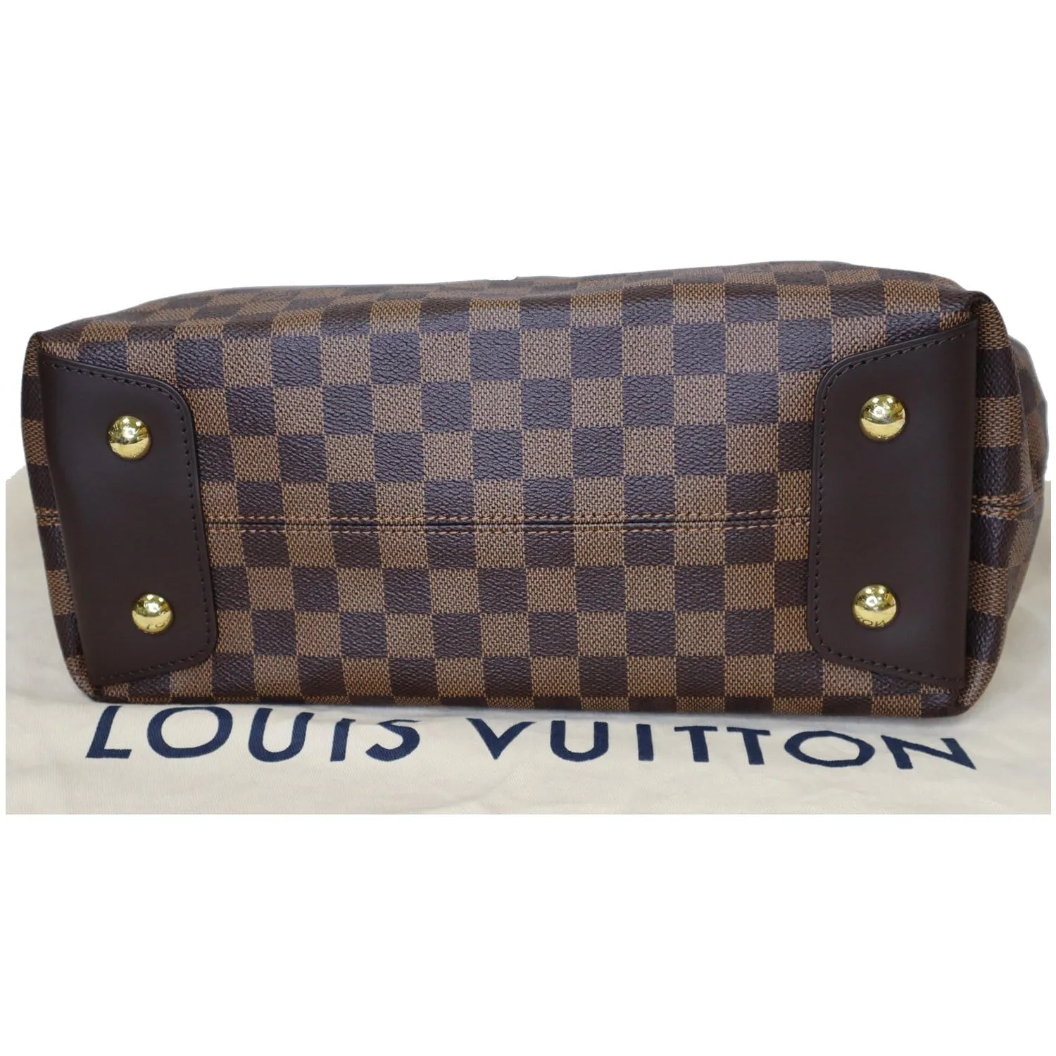 LOUIS VUITTON Duomo Hobo Damier Ebene Shoulder Bag Brown
