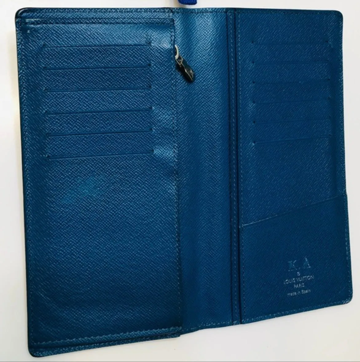 LOUIS VUITTON Epi Brazza Wallet Toledo Blue