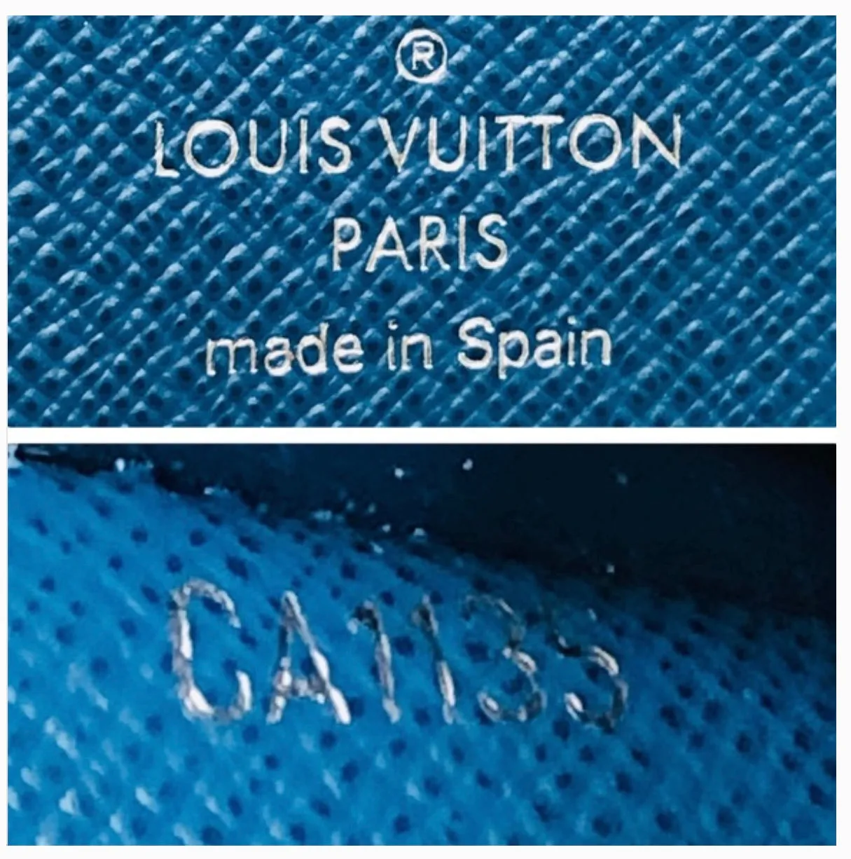 LOUIS VUITTON Epi Brazza Wallet Toledo Blue