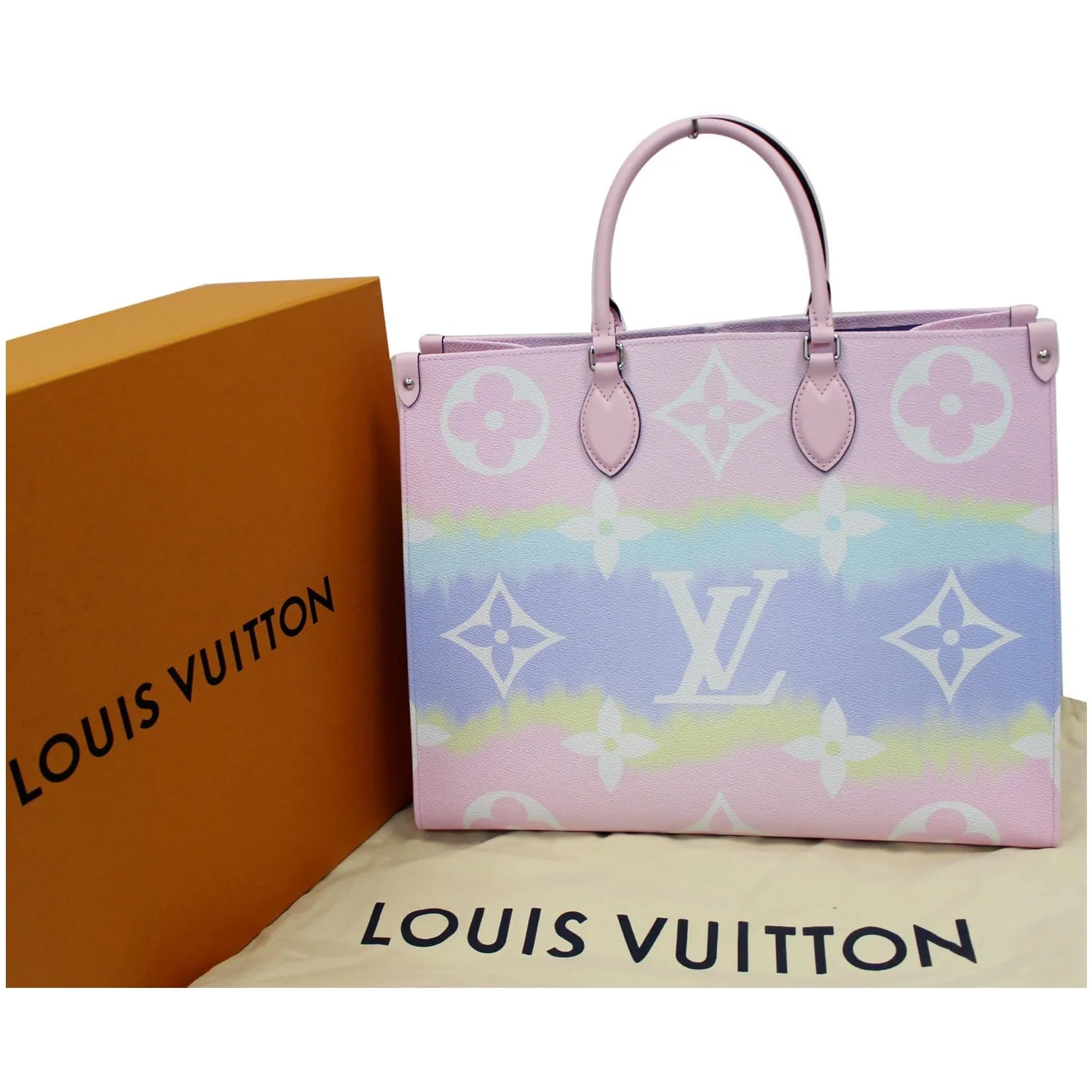 LOUIS VUITTON Escale Onthego GM Monogram Shoulder Bag Pastel