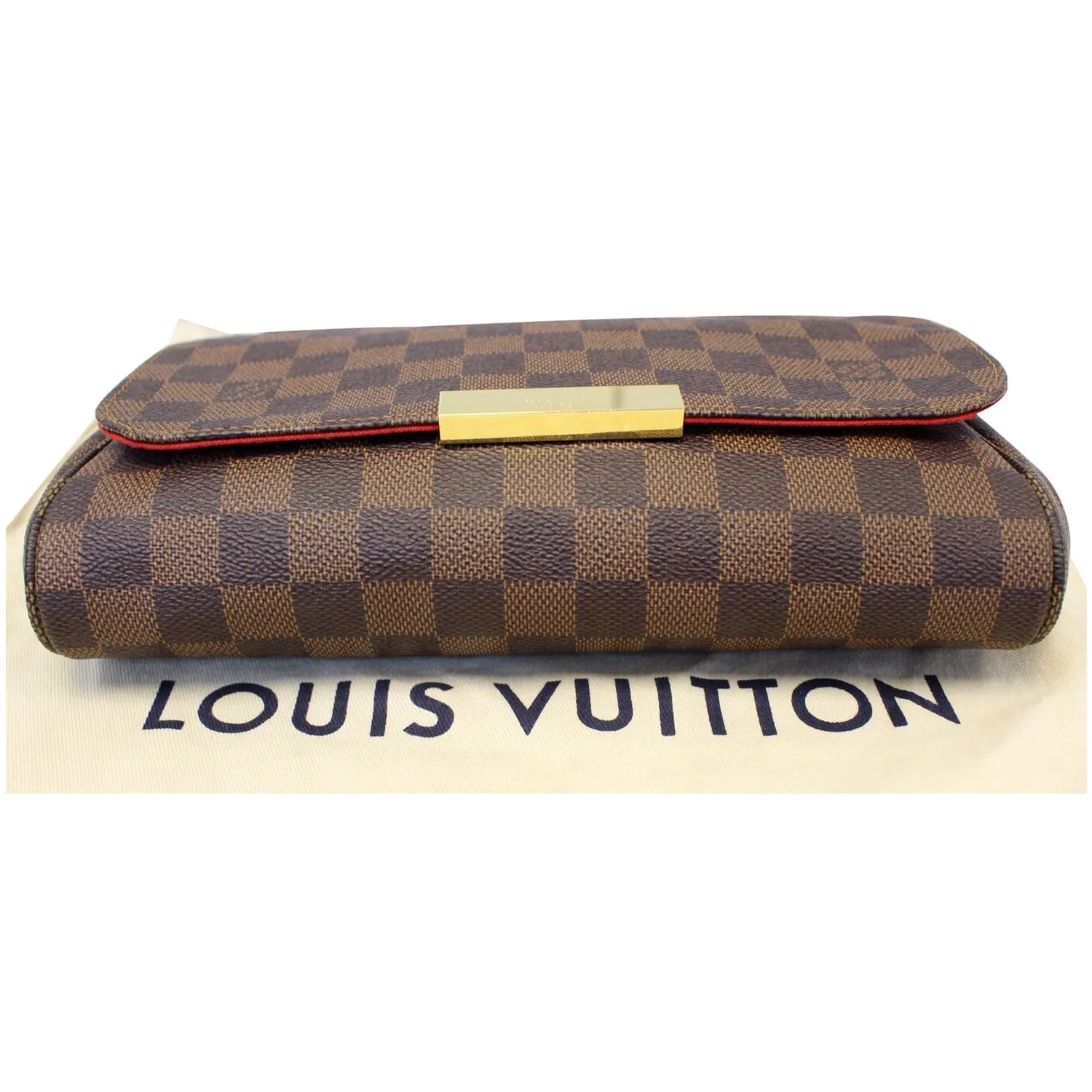 LOUIS VUITTON Favorite MM Damier Ebene Crossbody Bag Brown