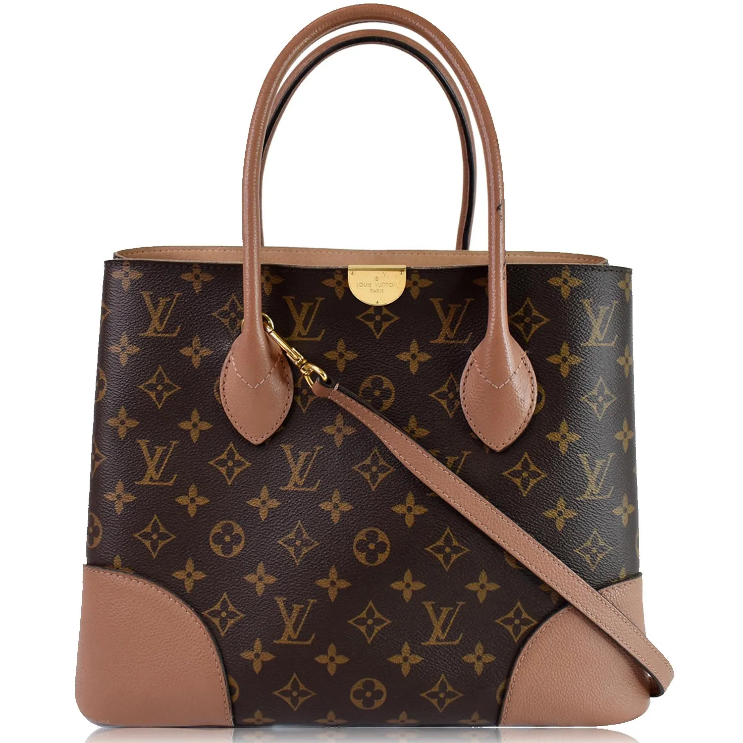LOUIS VUITTON Flandrin Monogram Canvas Tote Shoulder Bag Brown - 15% OFF