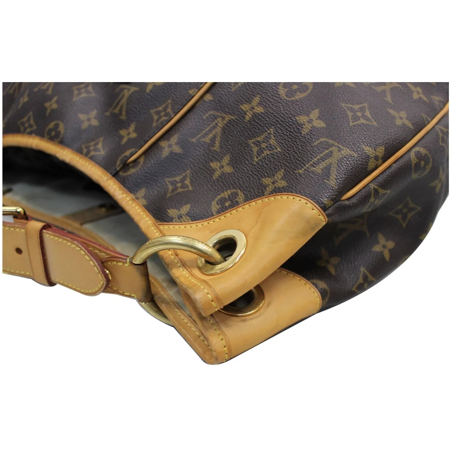 LOUIS VUITTON Galliera GM Monogram Canvas Shoulder Bag Brown