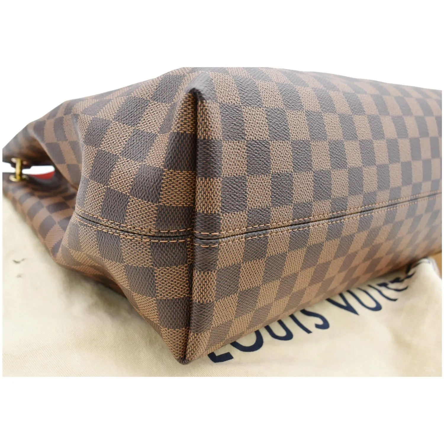 LOUIS VUITTON Graceful MM Damier Ebene Shoulder Bag Brown